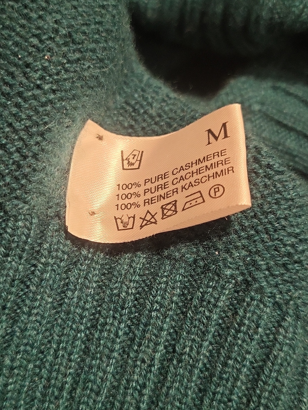 Hawico For Ben Silver GREEN Cashmere Sweater Made In Scotland - Picture 3 of 4
